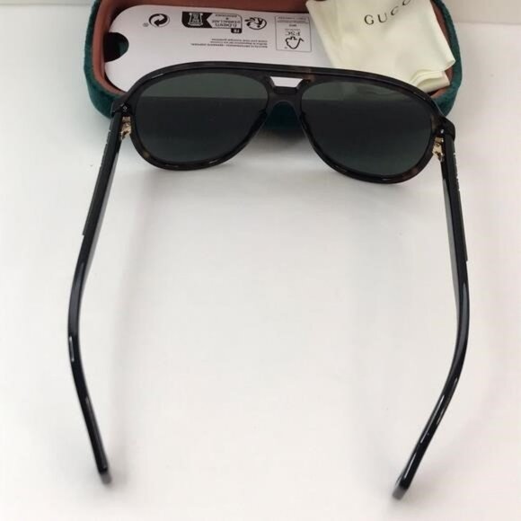 💯 Original Gucci GG0463S Men's Aviator Sunglasses, Brown/Green - Picture 5 of 12